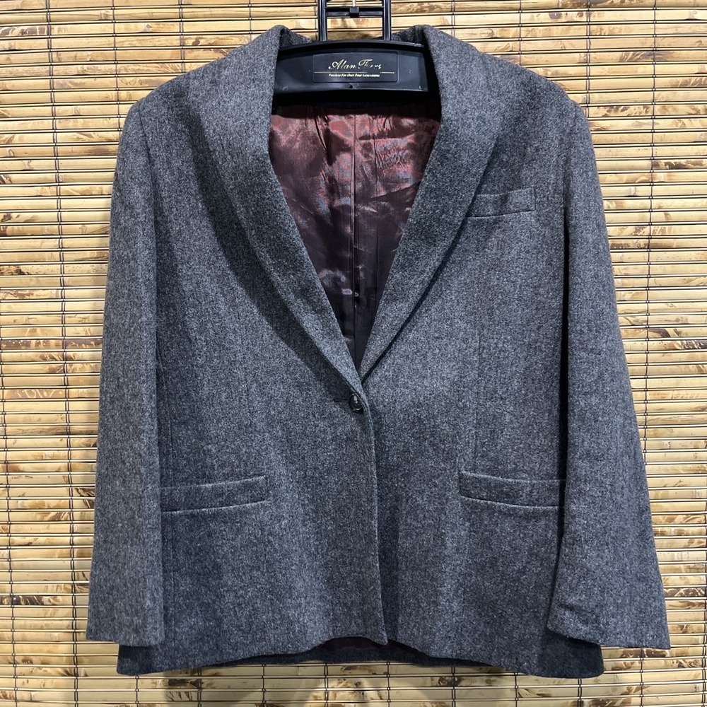 Oleg Cassini Vtg Wool Blend Blazer Gray Professional Womens 14‎ Business Jacket